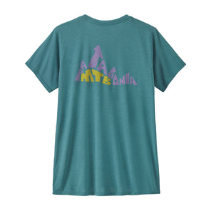 Patagonia Womens Capilene Cool Daily Graphic Shirt - Lands Berm ogo: Wetland Blue X-Dye / L