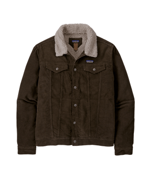 Patagonia Mens Pile Lined Trucker Jacket Dark Walnut