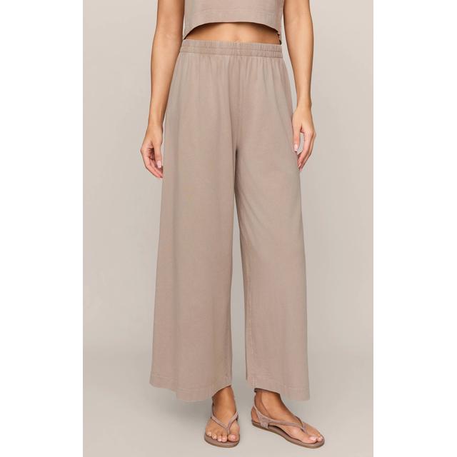 Z Supply W Scout Jersey Crop Flare Pant SGY Stone Gray