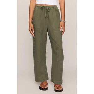 Z Supply W Kit Twill Carpenter Pant DKE Dusk Sage