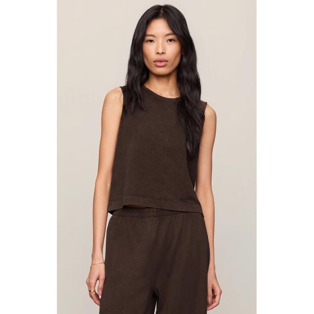 Z Supply W Sloane Jersey Muscle Tank DAC Dark Chocolate