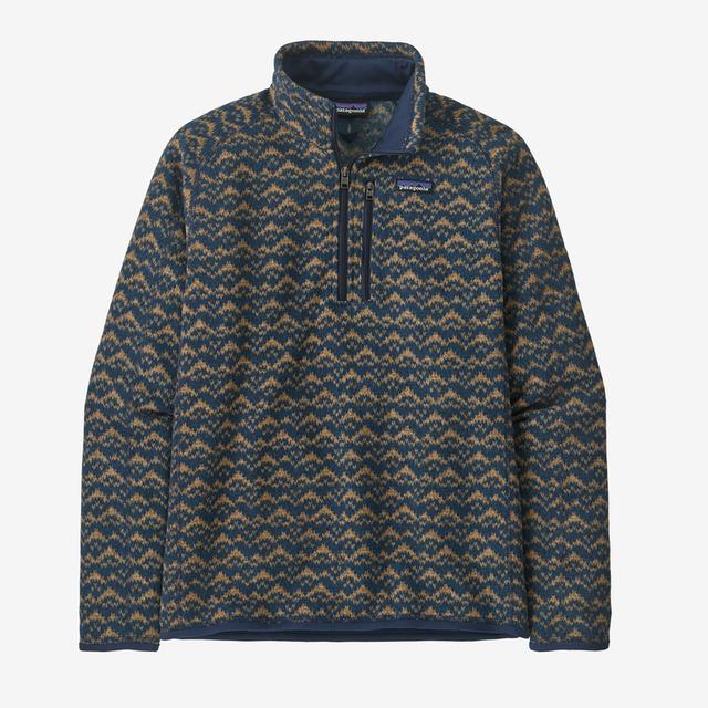 Patagonia Mens Better Sweater 1/4 Zip Mountain Peak: New Navy