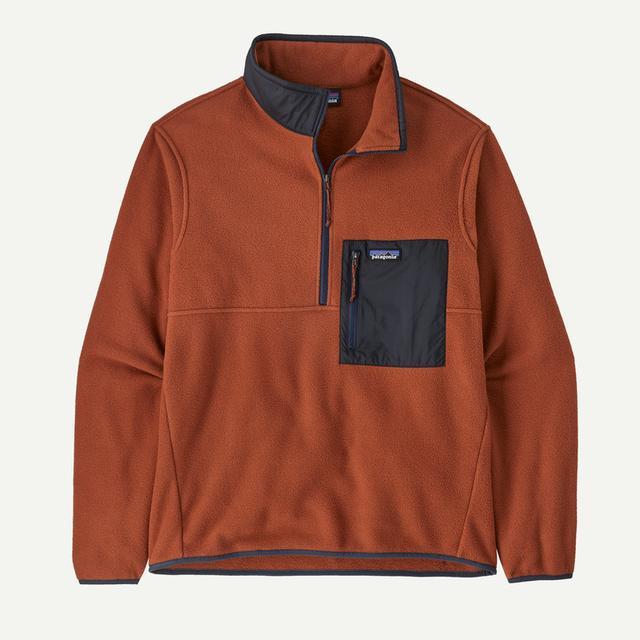 Patagonia Mens Microdini 1/2 Zip Pullover Burnished Red