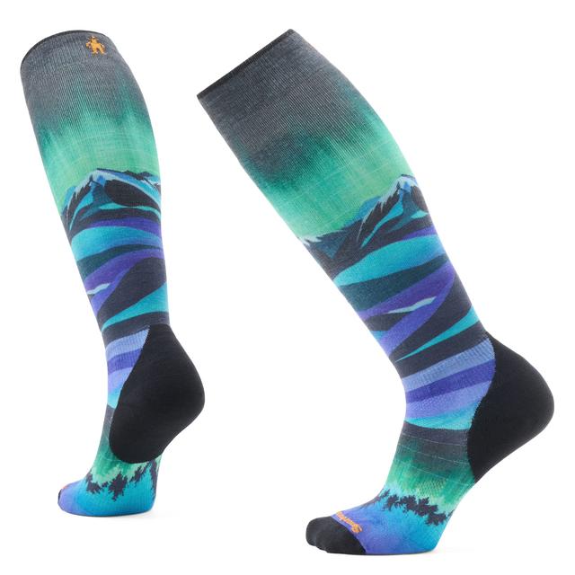 Smartwool W Ski Targeted Cushion Compression Print OTC 001 Black
