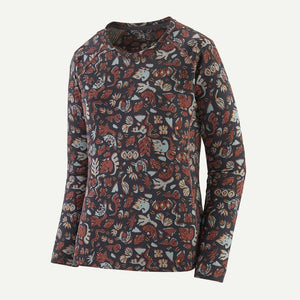Patagonia Womens Capilene Midweight Crew Across Oceans: Dulse Mauve