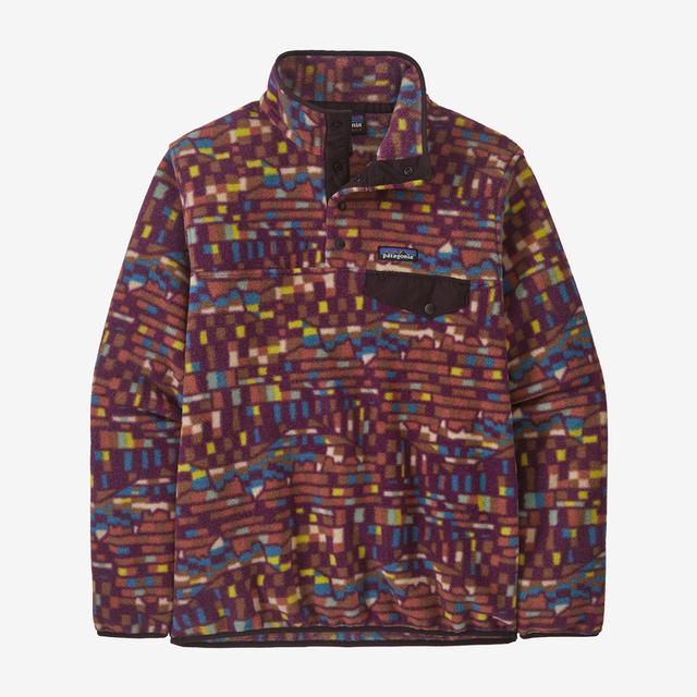 Patagonia Womens Lightweight Synchilla Snap-T Pullover Fitz Roy Patchwork: Night Plum