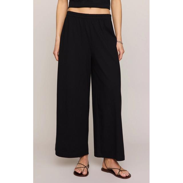 Z Supply W Scout Jersey Crop Flare Pant TBK True Black