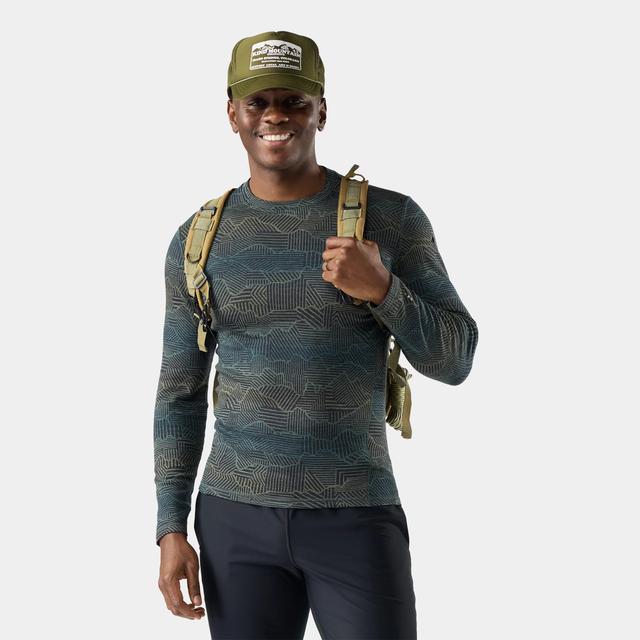 Smartwool Mens Classic Thermal Merino Base Layer Crew R42 Charcoal inear Peaks / L