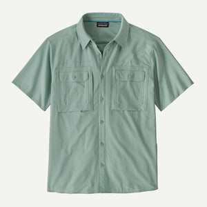 Patagonia Mens Short-Sleeved Self Guided Sun Shirt Thermal Blue