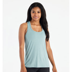 Free Fly Apparel Women's Bamboo Motion Racerback Tank Ocean Mist