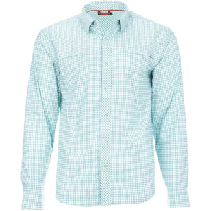 Simms Fishing Men's Stone Cold Fishing Long Sleeve Shirt Laguna Morada Plaid