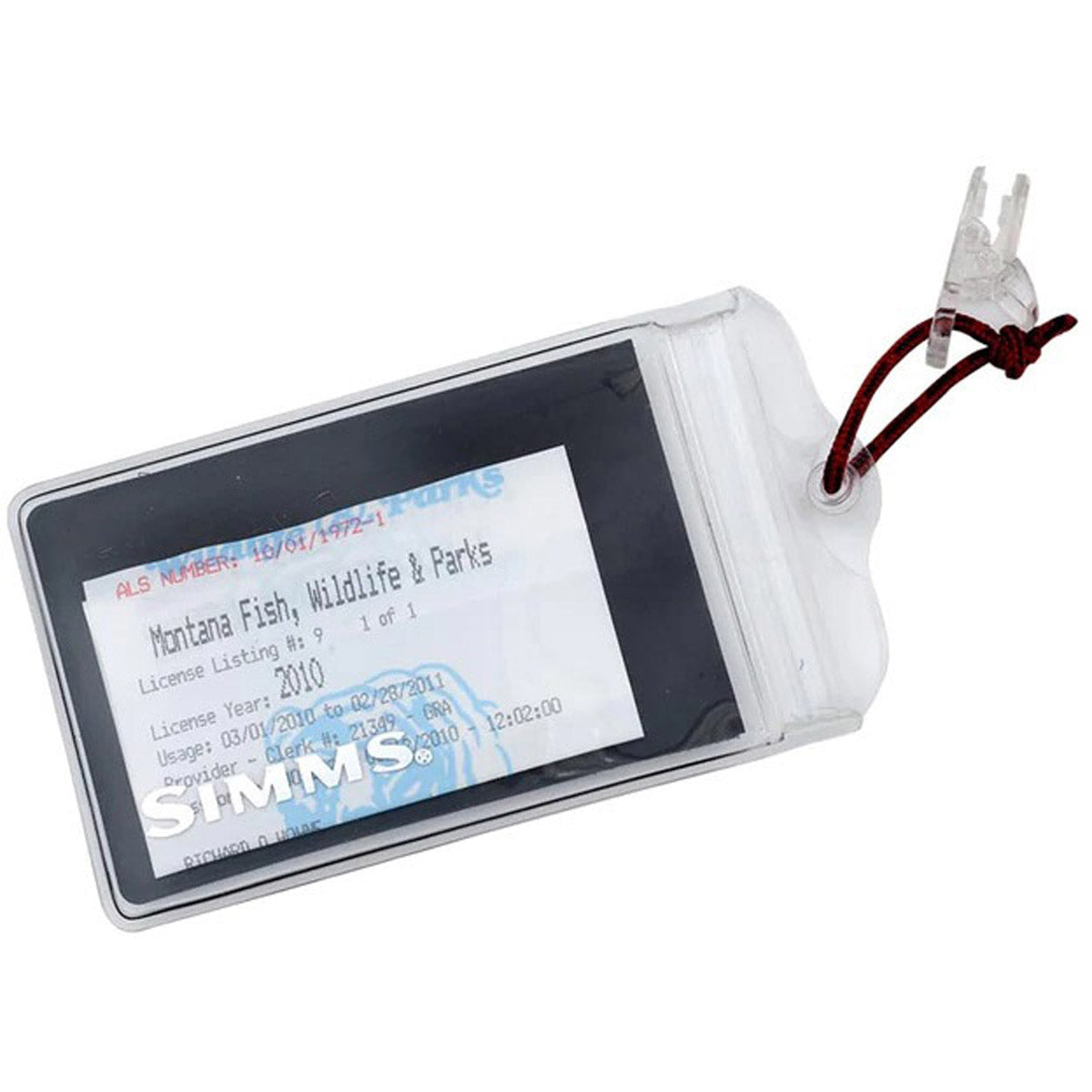 Waterproof License Holder-Simms Fishing-Clear-Uncle Dan's, Rock/Creek, and Gearhead Outfitters