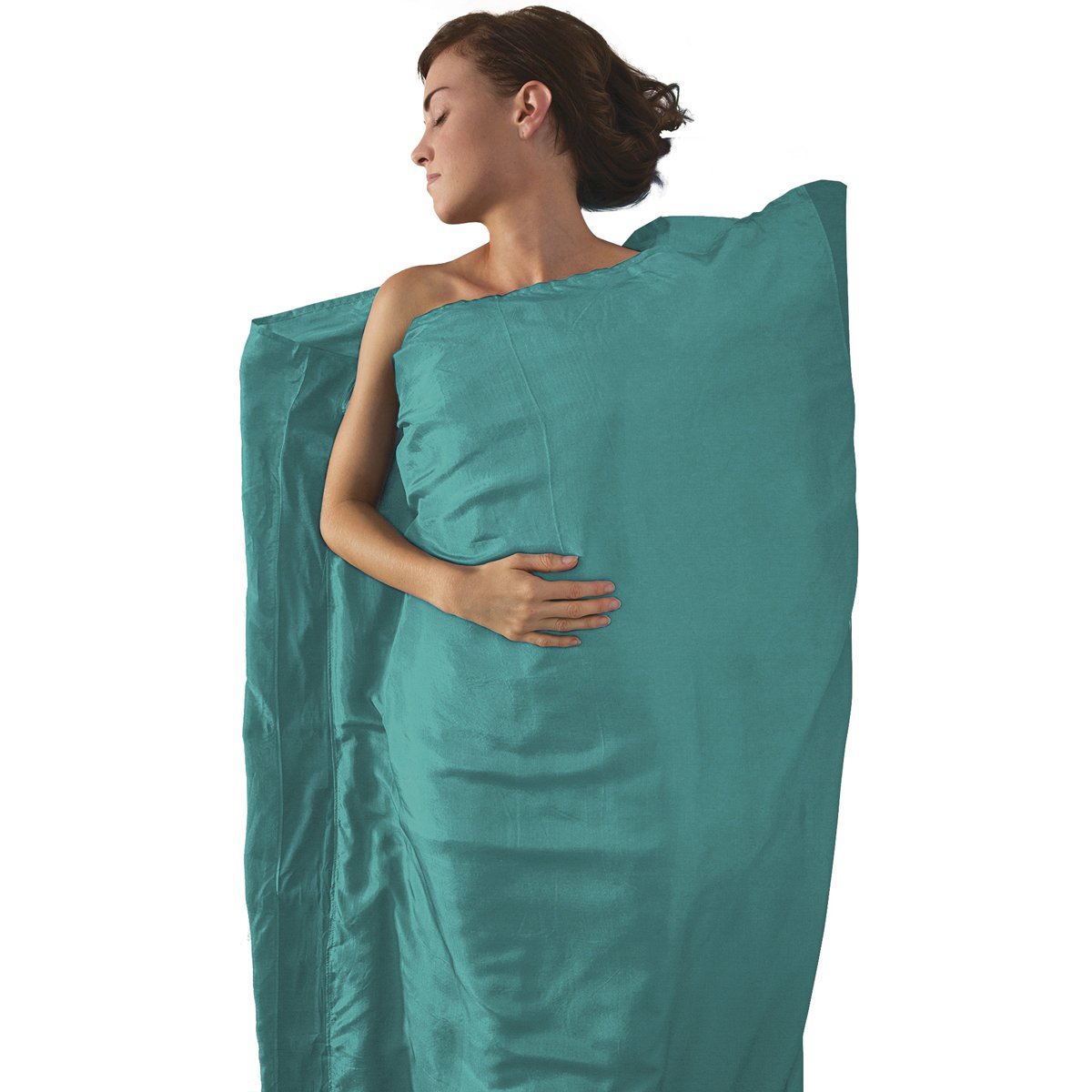 Premium Silk Travel Liner - Traveller With Pillow Insert-Sea to Summit-Sea Foam-Uncle Dan's, Rock/Creek, and Gearhead Outfitters