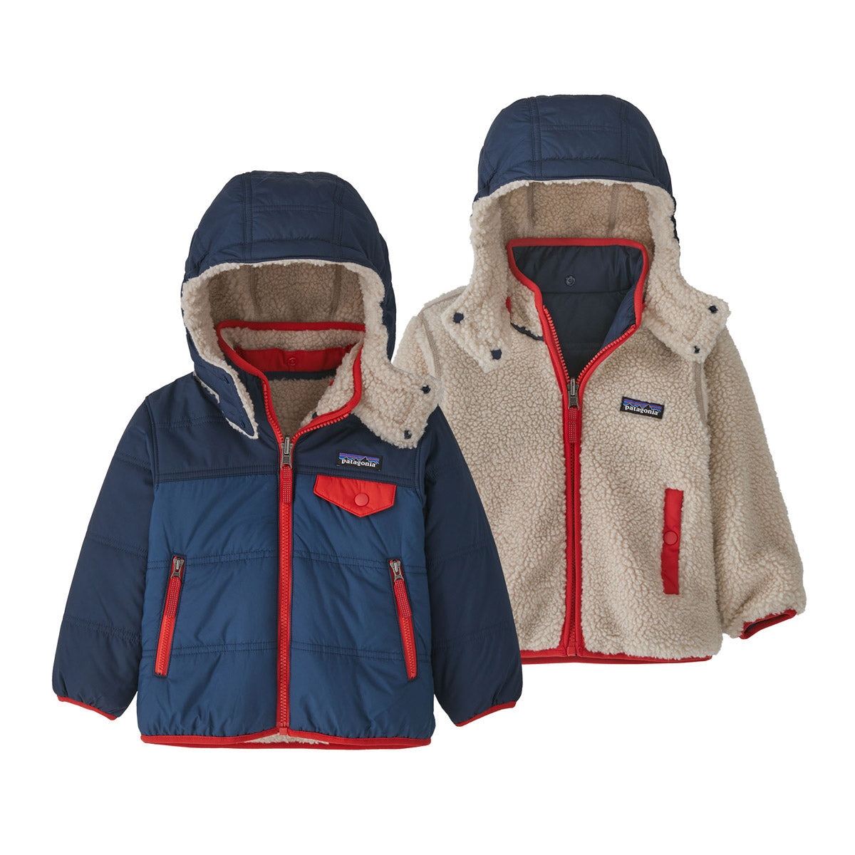 Patagonia Baby Reversible Tribbles Hoody Stone Blue