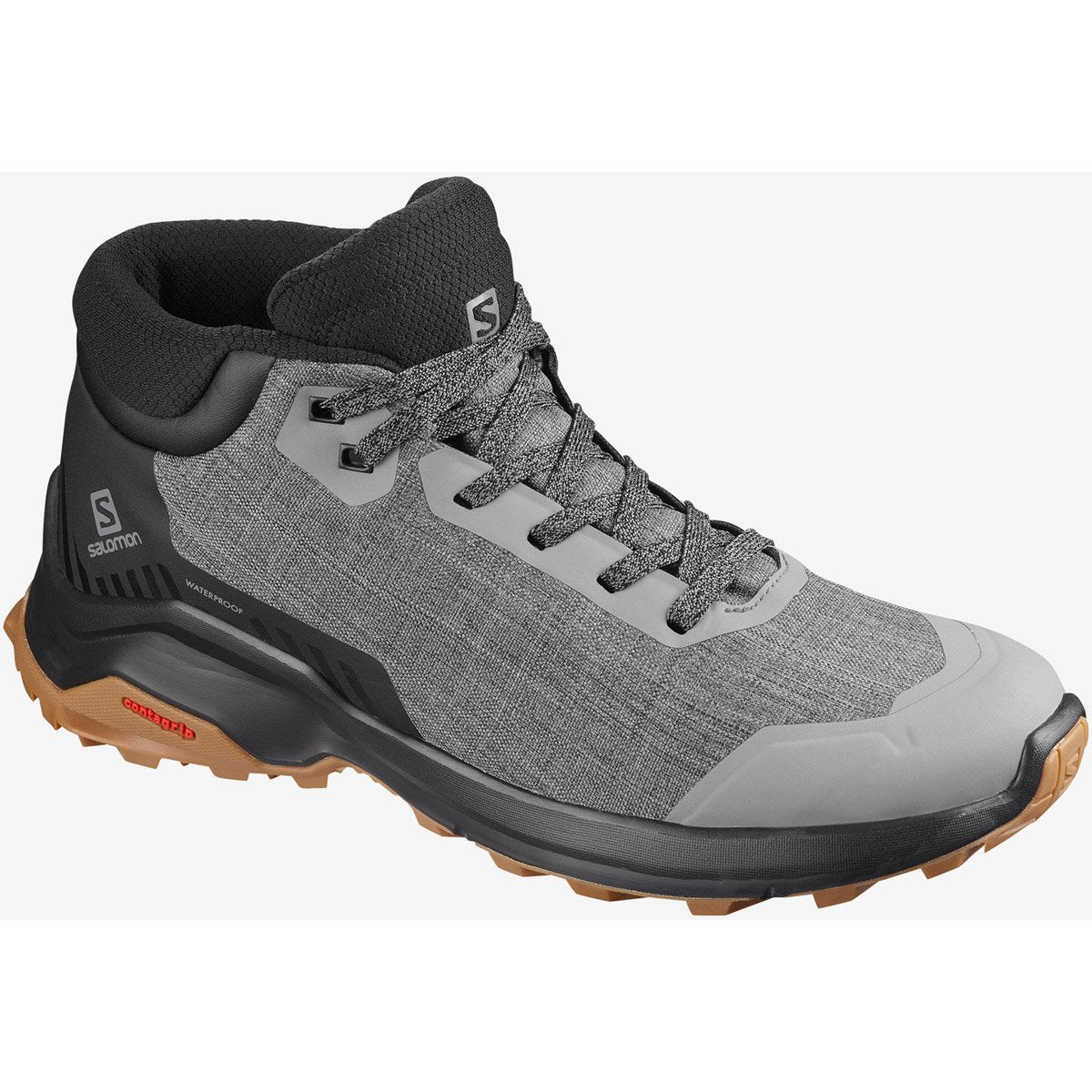 Salomon Men's X Reveal Chukka CSWP Quiet Shade / Black / Gum1A