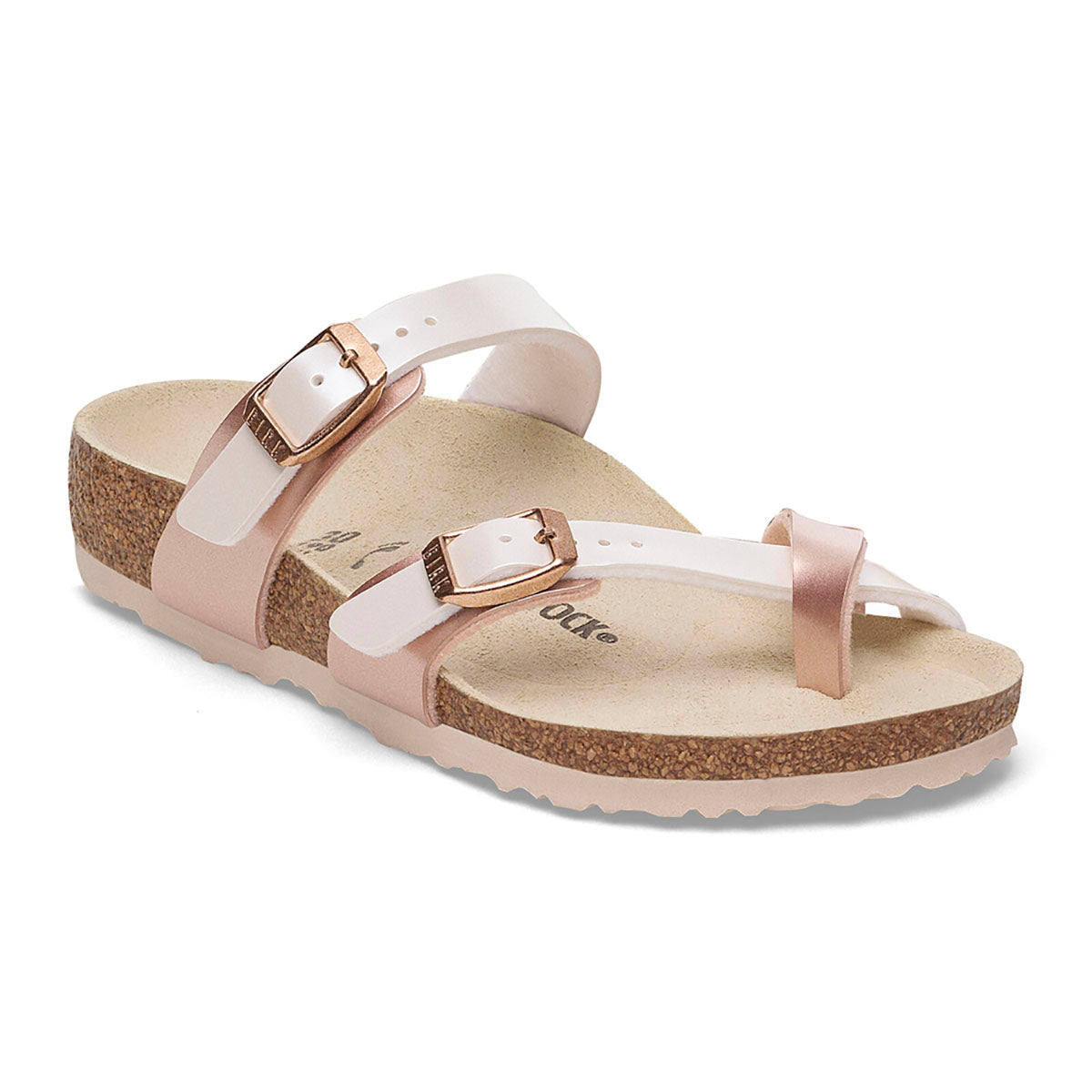 Birkenstock Kids Mayari Birko-Flor - Narrow Electric Metallic Copper/Pearl