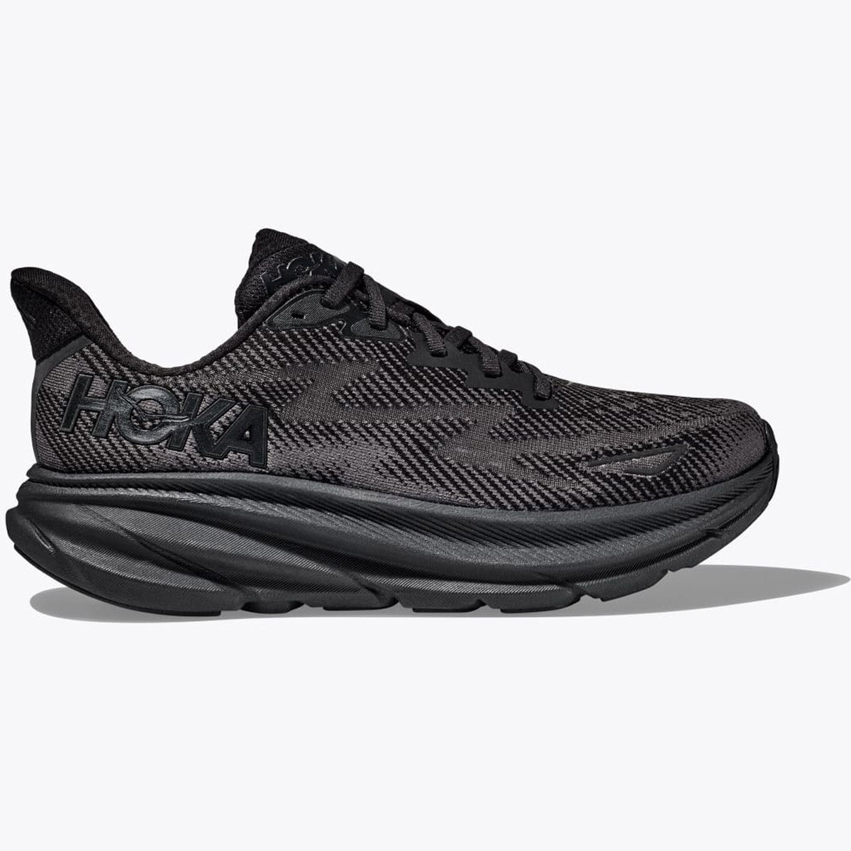 Hoka Mens Clifton 9 Black / Black