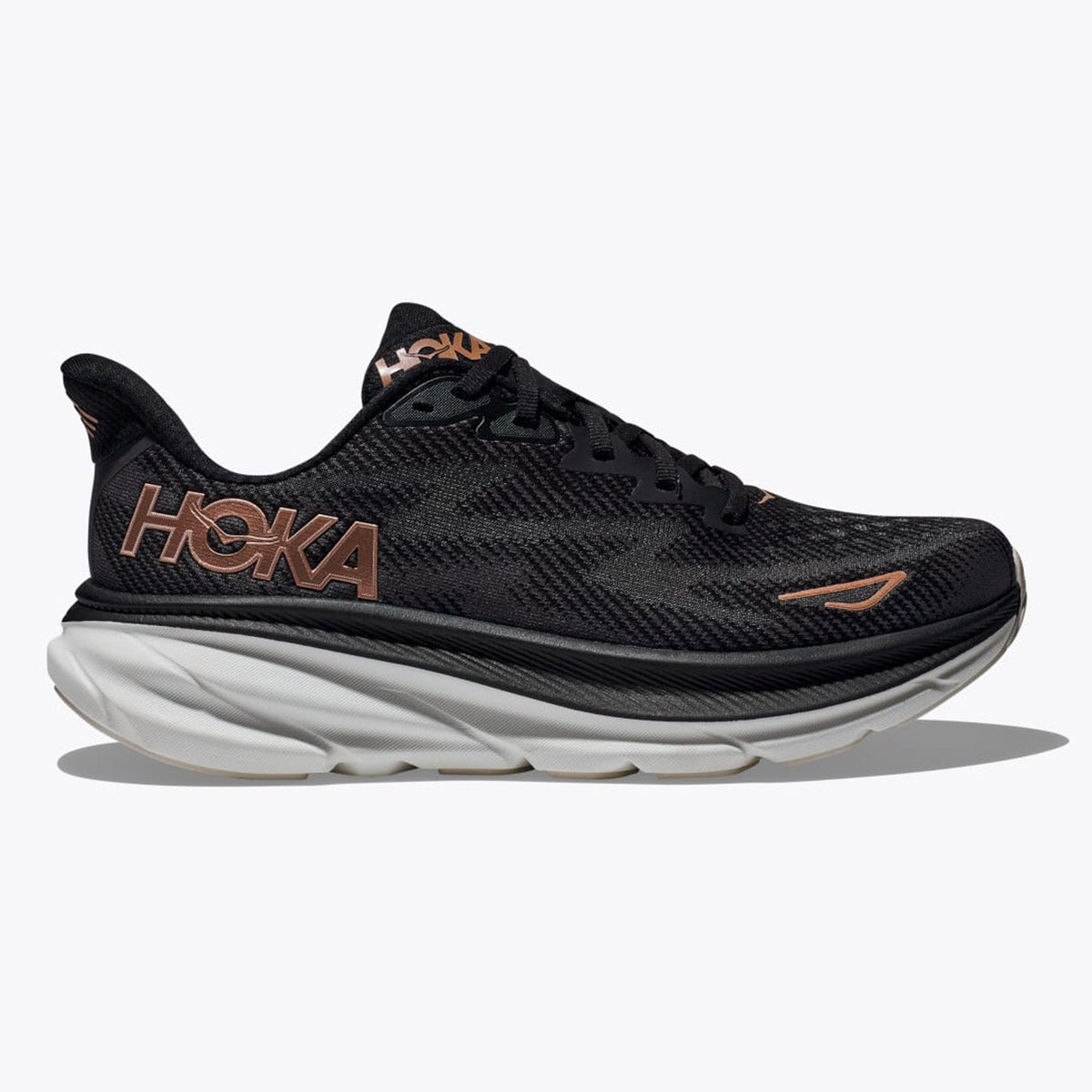 Hoka Women's Clifton 9 Black/Rose Gold