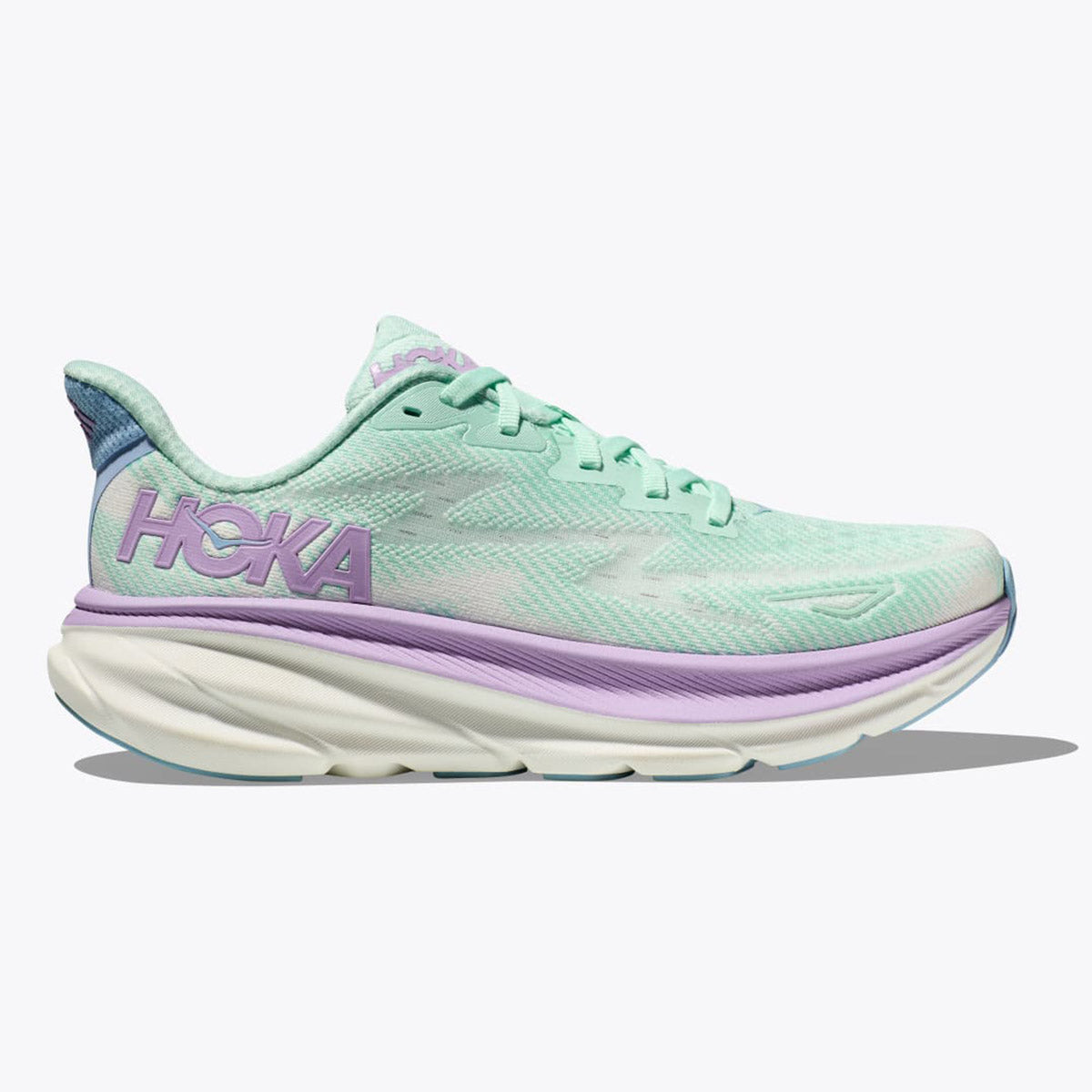 Hoka Women&#39;s Clifton 9 - Wide Sunlit Ocean/Lilac Mist