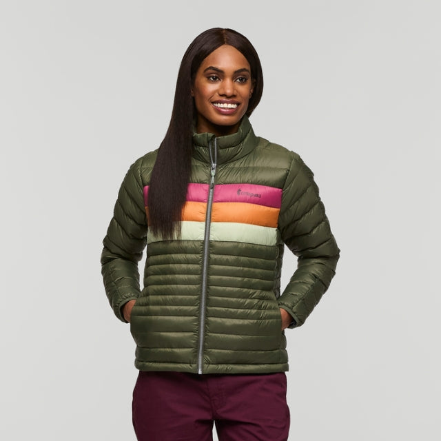 Cotopaxi Womens Fuego Down Jacket FTGST Fatigue Stripes