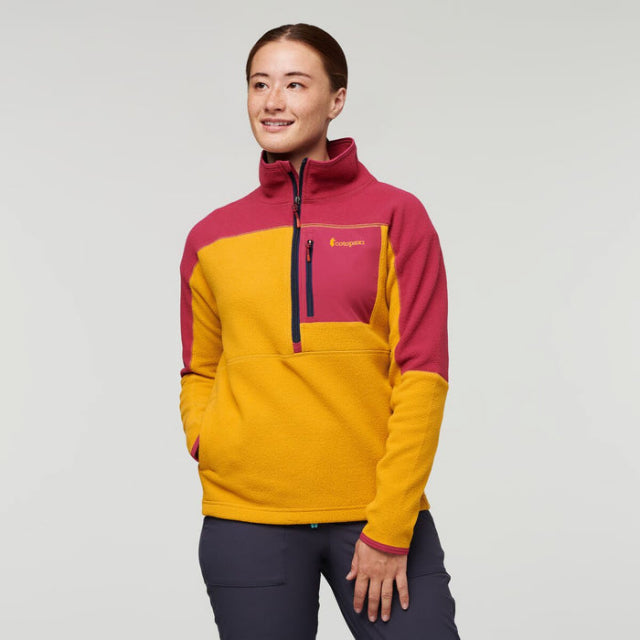 Cotopaxi Women's Abrazo Half-Zip Fleece Jacket RAZAMB Raspberry & Amber