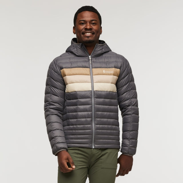 Cotopaxi Men&#39;s Fuego Hooded Down Jacket CNDT Cinder Stripes / S