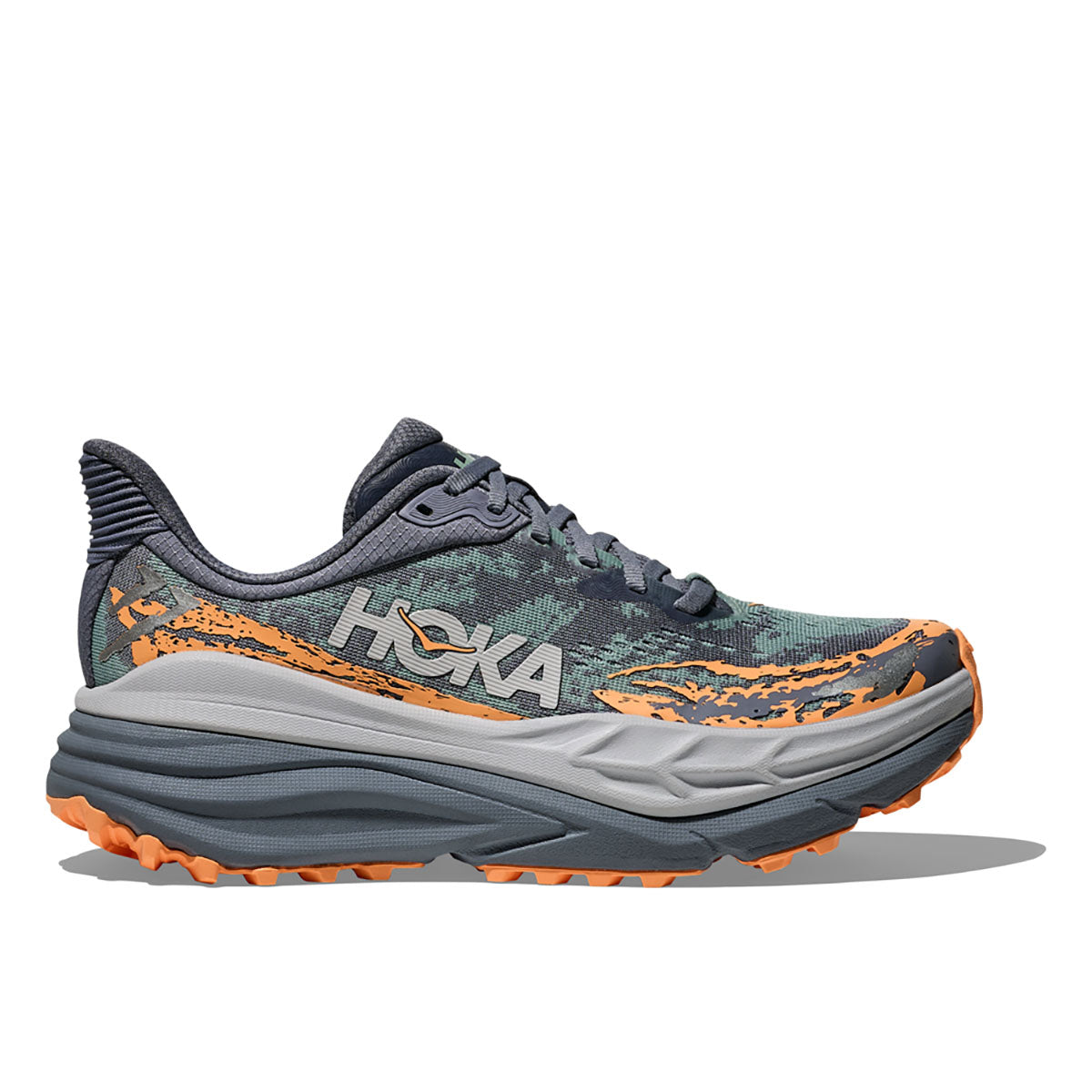 Hoka Womens Stinson 7 Grey Skies / Pale Tangerine