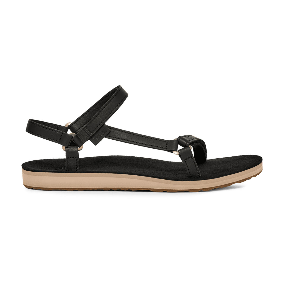 Teva Womens Original Universal Slim Leather Black/ Tan
