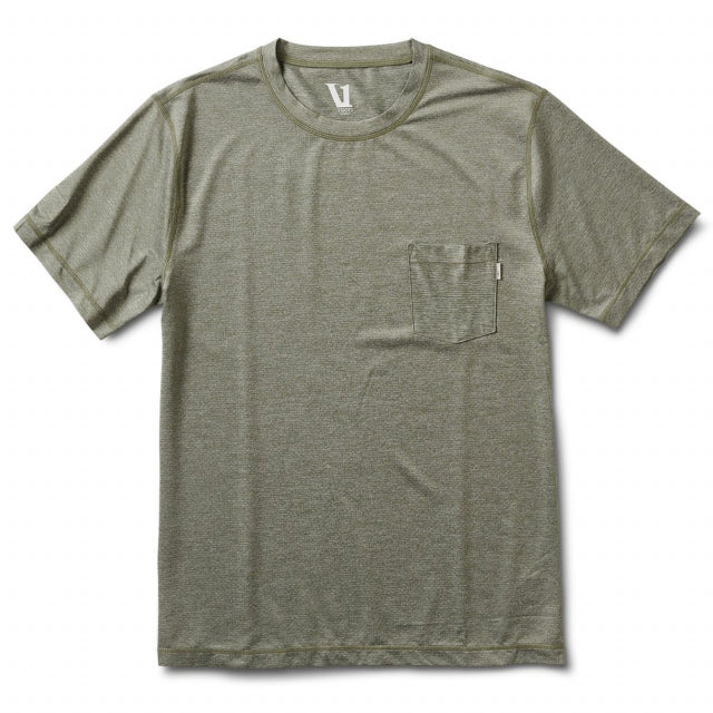 Vuori Mens Tradewind Performance Tee HTA Army Heather