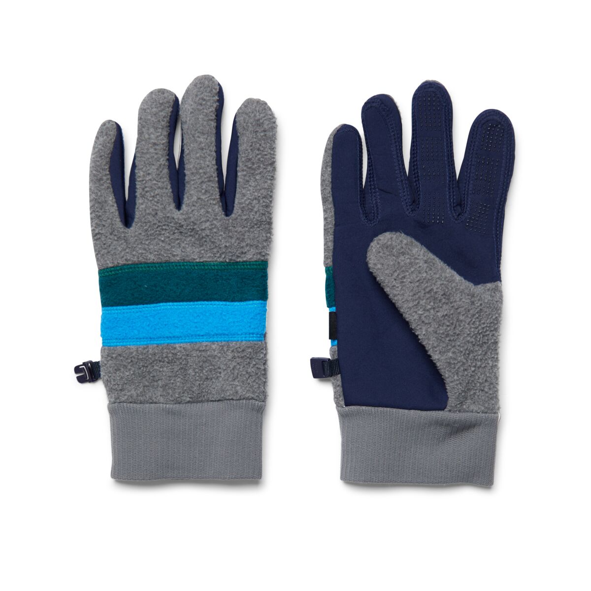 Cotopaxi Teca Fleece Full Finger Gloves Heather Grey &amp; Deep Ocean
