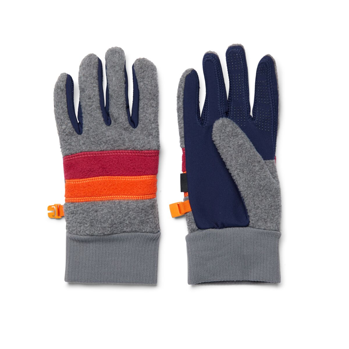 Cotopaxi Teca Fleece Full Finger Gloves Heather Grey & Raspberry