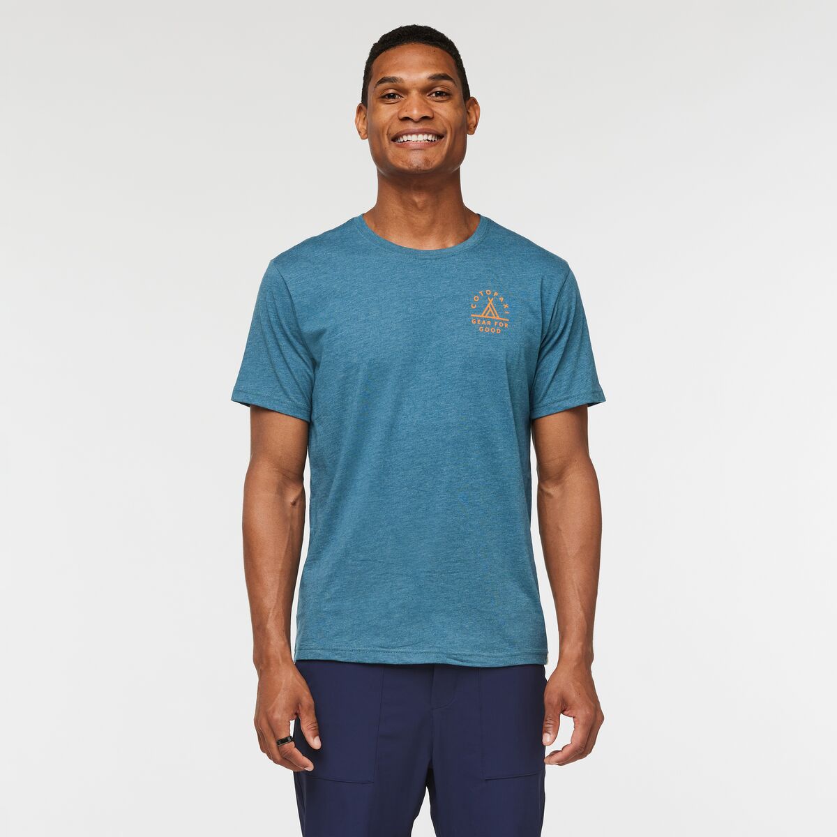 Cotopaxi Men&#39;s Llama Map T-Shirt Blue Spruce