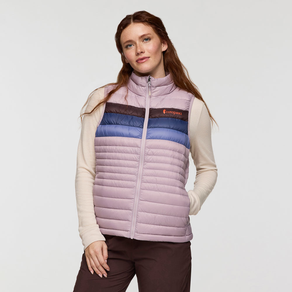 Cotopaxi Womens Fuego Down Vest Quartz tripes / S