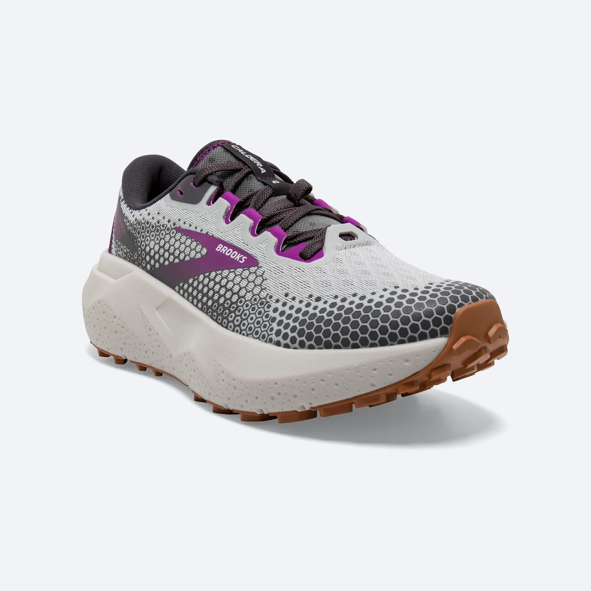 Brooks Women&#39;s Caldera 6 028 Oyster/Blackened Pearl/Purple