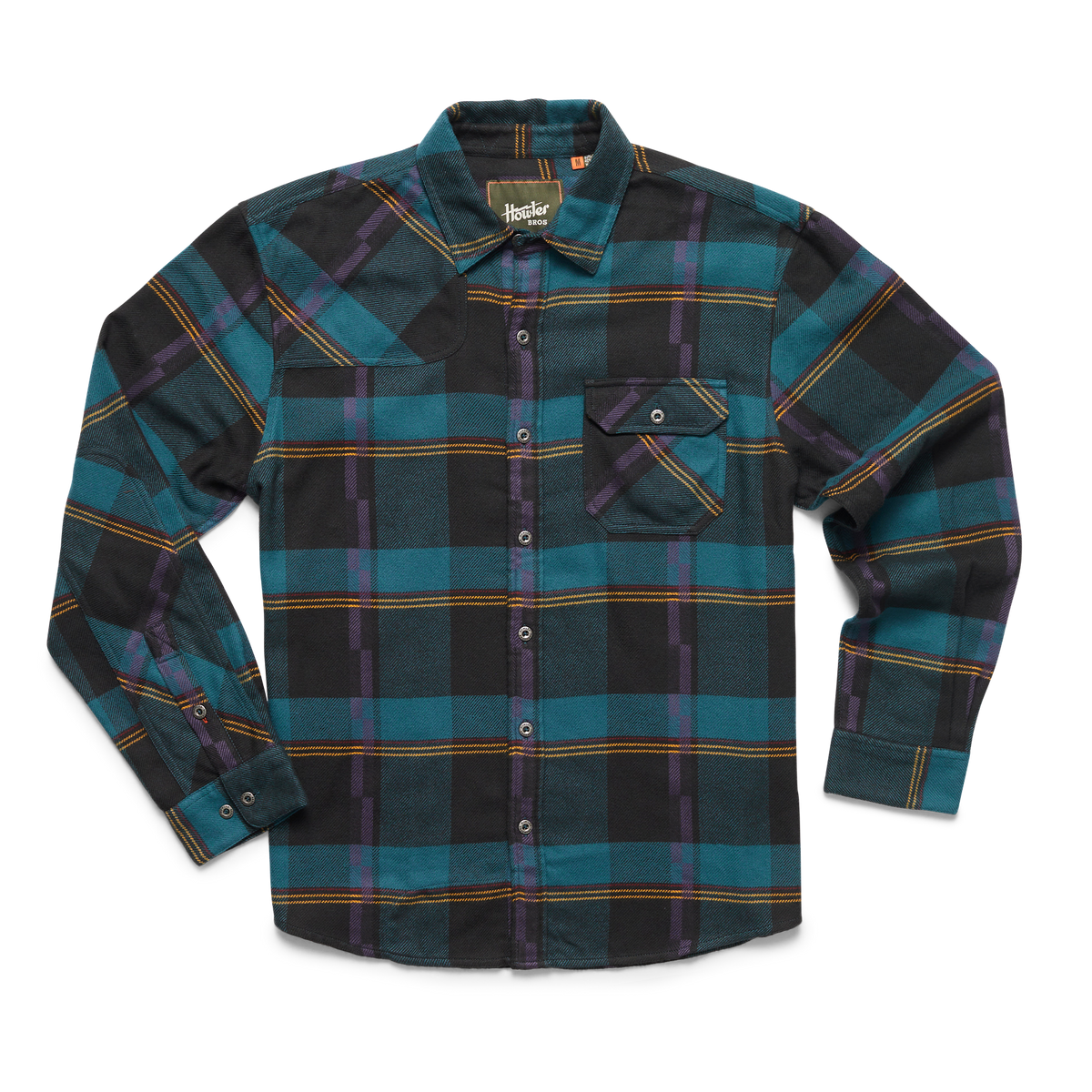 Howler Brothers Men&#39;s Harkers Flannel Shirt CON Conor Plaid: Forage