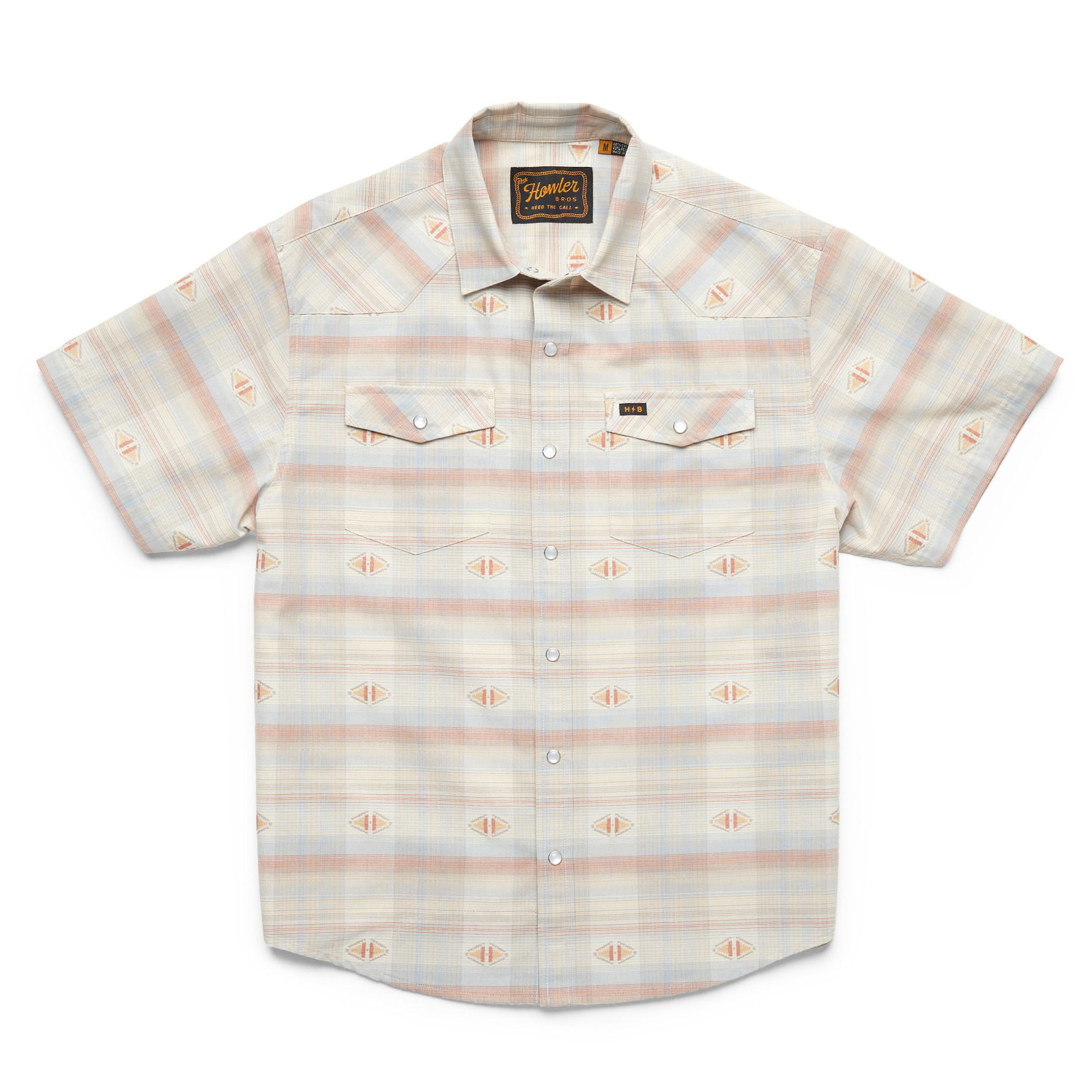 Howler Brothers Men's H Bar B Snapshirt EL Elliot Plaid: Cream / L