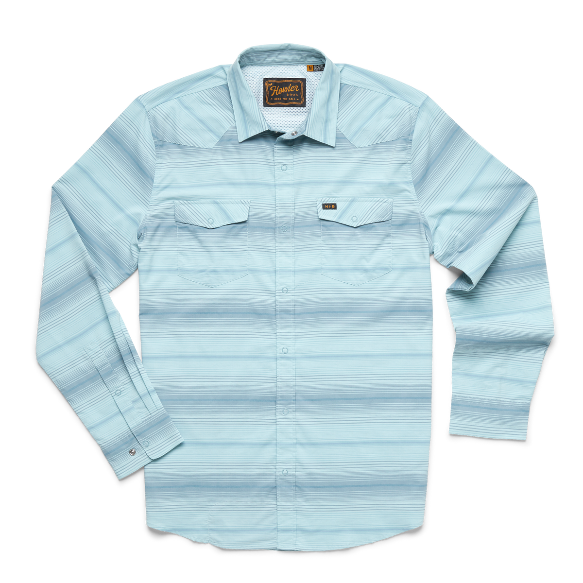 Howler Brothers Men&#39;s H Bar B Tech Longsleeve SEA Eason Plaid: Seafoam