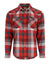 Simms Fishing Men's Santee Flannel Auburn Red/Slate Buffalo Check