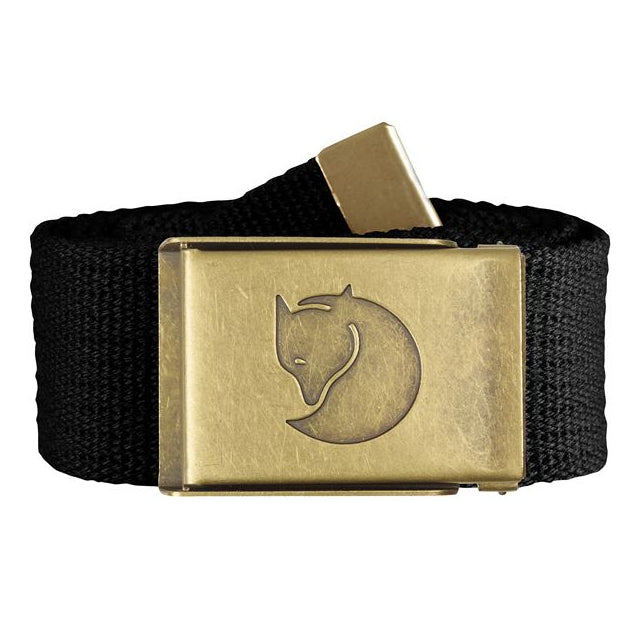 Fjallraven Canvas Brass Belt - 4 cm Black