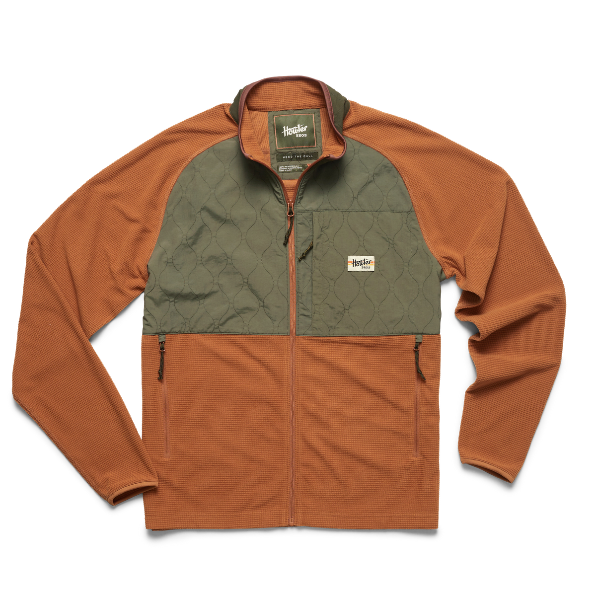 Howler Brothers Mens Talisman Grid Fleece ADO Adobe