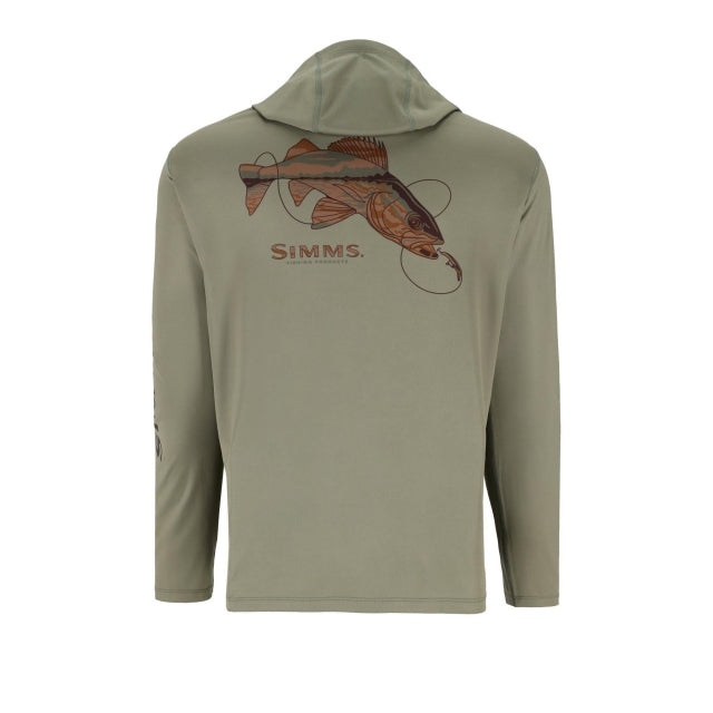 Simms Fishing Mens Tech Hoody - Artist Series 1436 Pale Pine Gemini