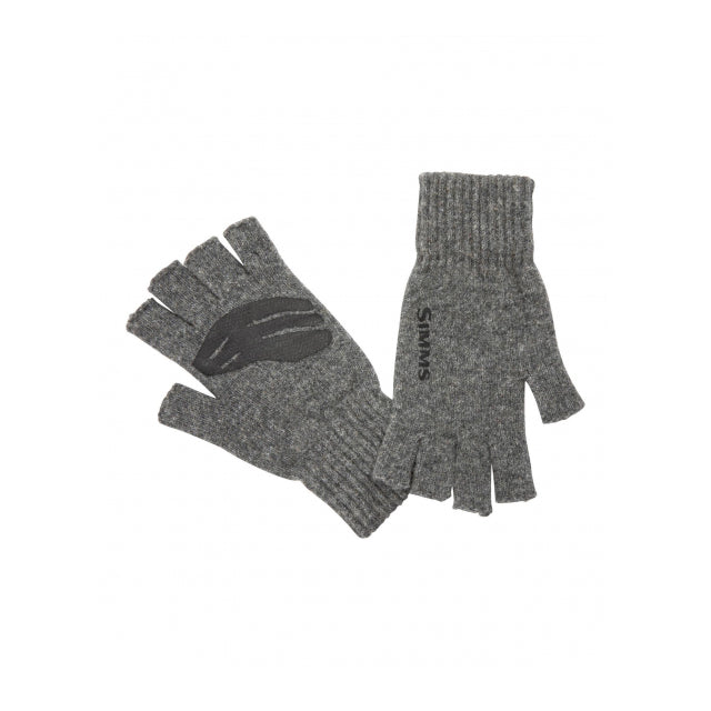 Simms Fishing Wool Half-Finger Glove Steel