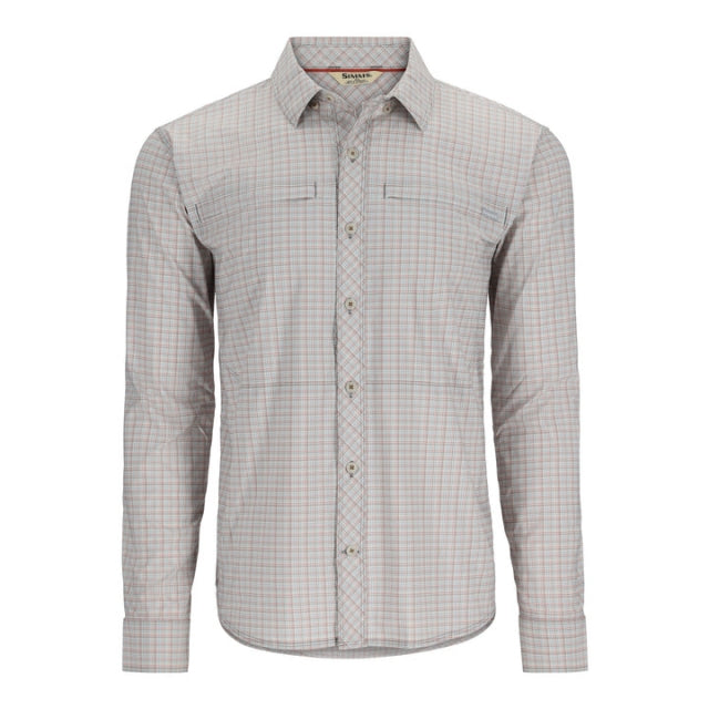 Simms Fishing Mens Stone Cold Fishing Long Sleeve Shirt 2088 Sumac/Navy Retro Plaid