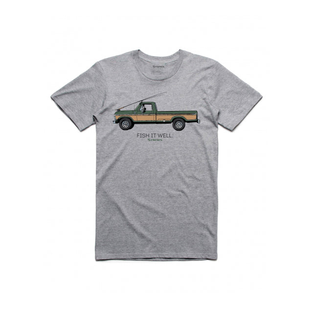 Simms Fishing Mens Fish It Well 250 T-Shirt 067 Grey Heather