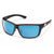 Suncloud Councilman Sunglasses (Medium Fit) Matte Black/Blue Mirror Polar Poly