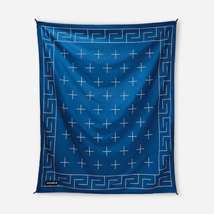Nomadix Festival Blanket: Tie-dye Black And White Barton Blue