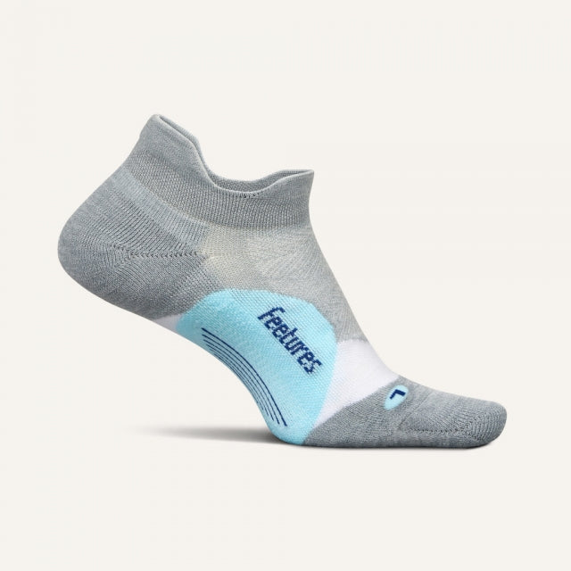 Feetures! Elite Light Cushion No Show Tab Socks 749 Gray ky / S