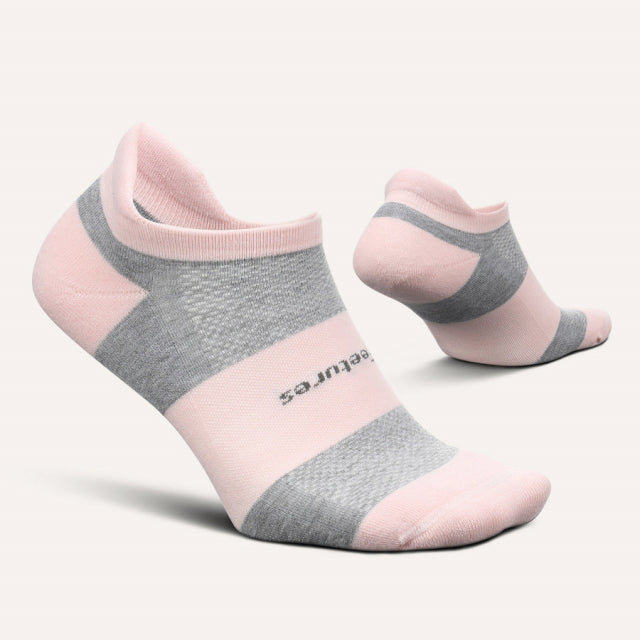 Feetures! High Performance Cushion No Show Tab Socks Pink Blanket