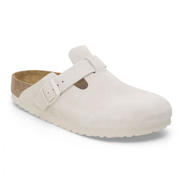 Birkenstock Boston SFB Suede- Nar Antique White