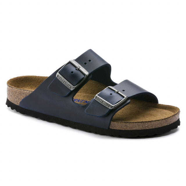 Birkenstock Arizona Soft Footbed Oiled Leather - Regular Blue: